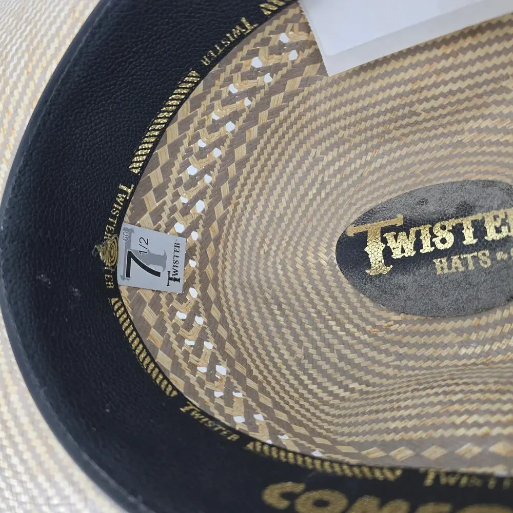 Twister Boho Western Coastal Cowgirl 10X‎ Straw Cowboy Hat – Size 7 ½